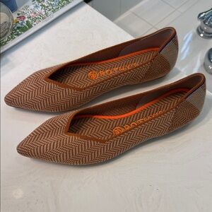 NEW Rothy’s Camel Herringbone The Point Women's Flats